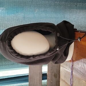 Black fleece face- hoodie